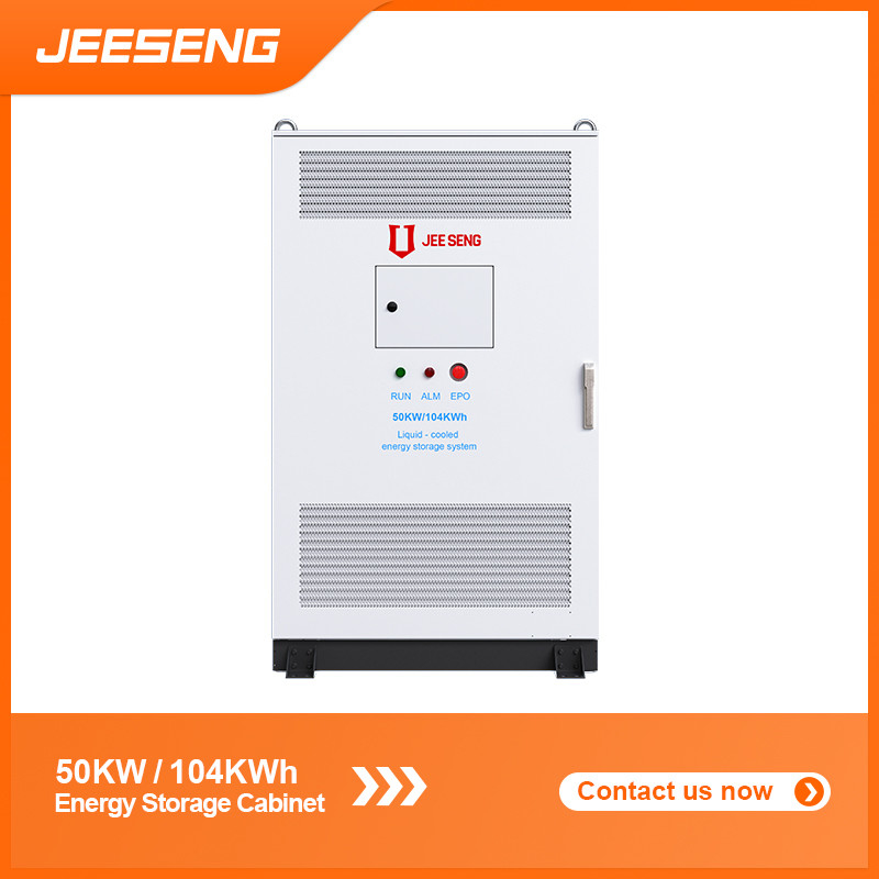 50KW 104KWh Armário de armazenamento de energia refrigerado a líquido para sistemas industriais e comerciais de armazenamento de energia