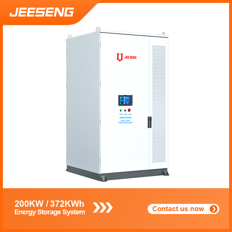 200KW 372KWh Armário de armazenamento de energia refrigerado a líquido para sistemas industriais e comerciais de armazenamento de energia